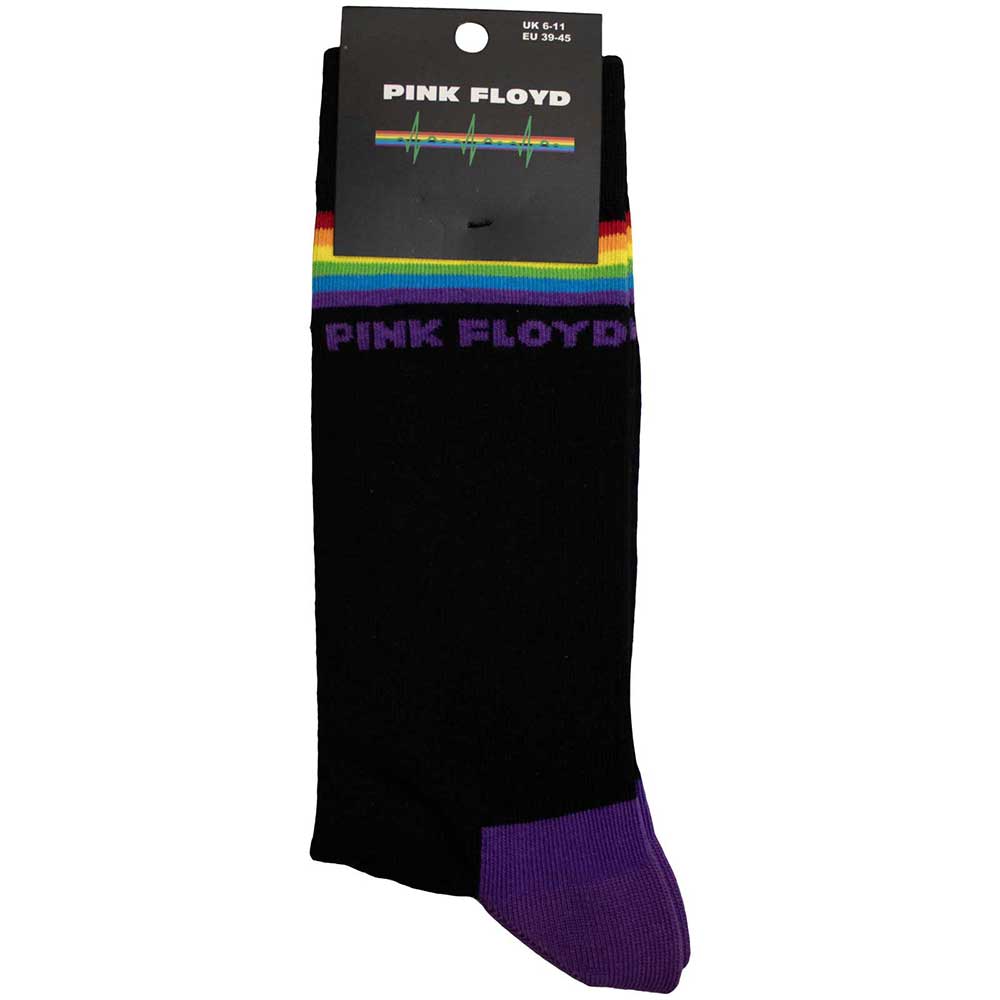 Image of Pink Floyd Unisex Ankle Socks: Prism Stripes Rock Off