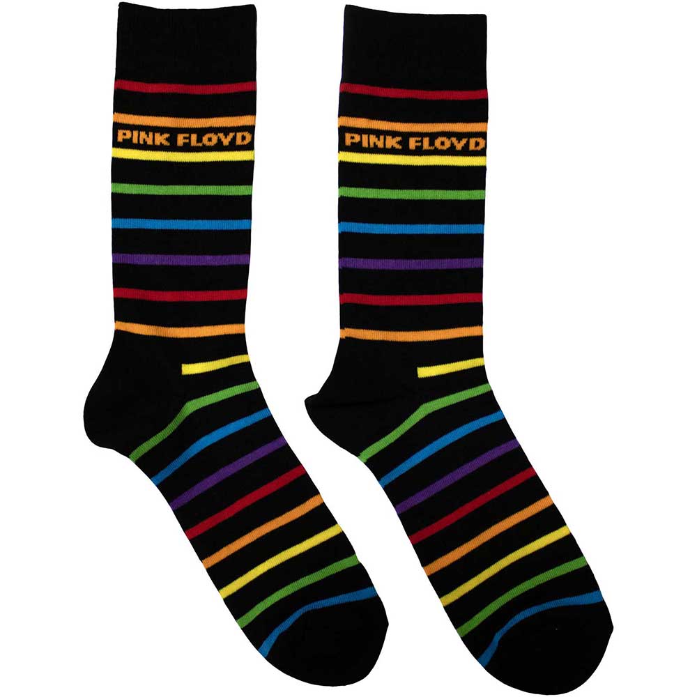 Image of Pink Floyd Unisex Ankle Socks: Wide Stripes Rock Off