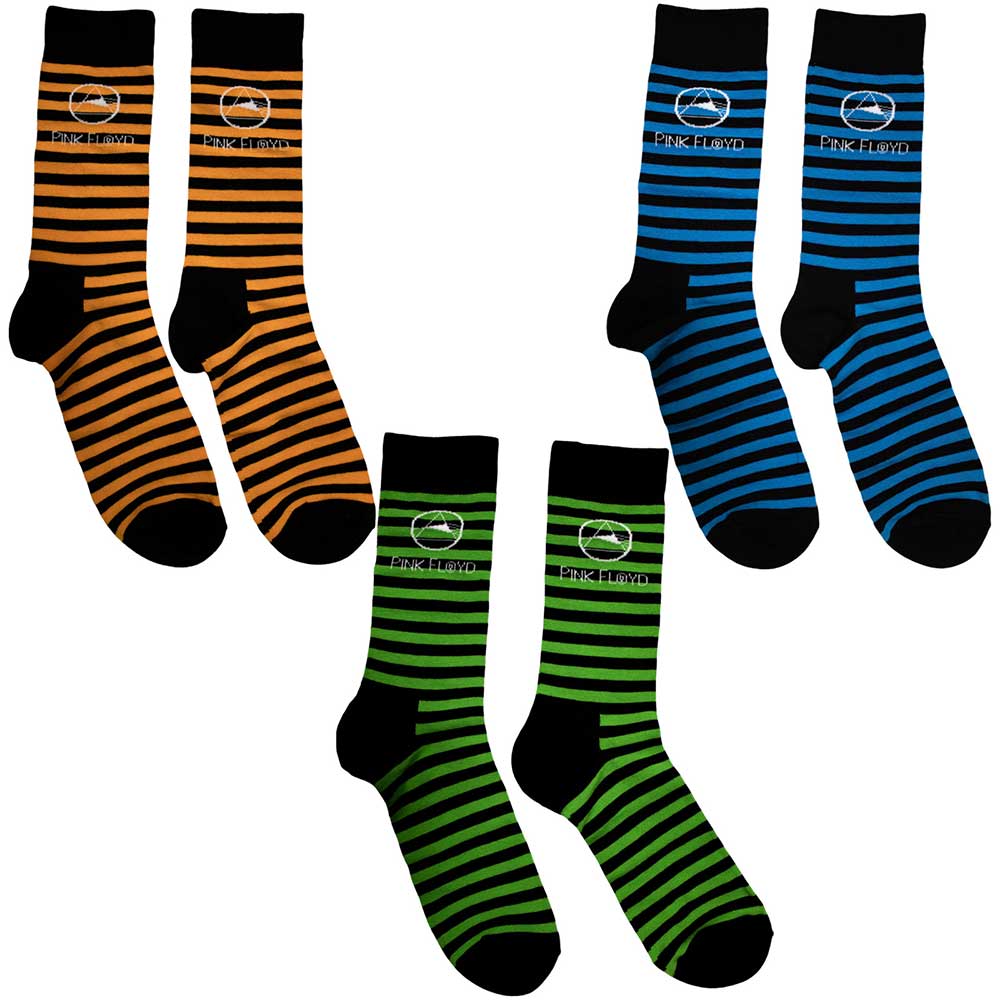 Pink Floyd Unisex Ankle Socks Set: Mono Prism