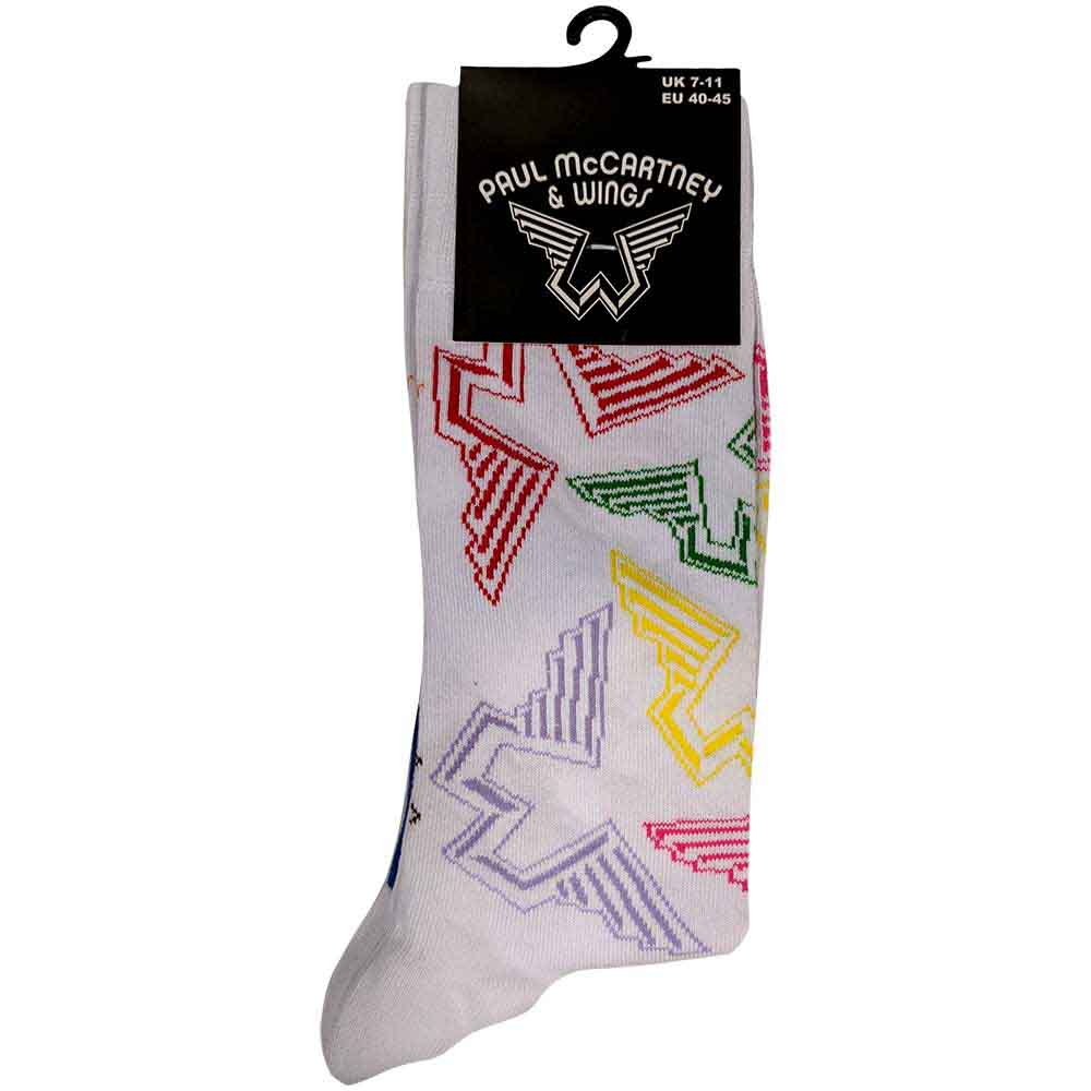 Image of Paul McCartney Unisex Ankle Socks: Wings Logos Rock Off