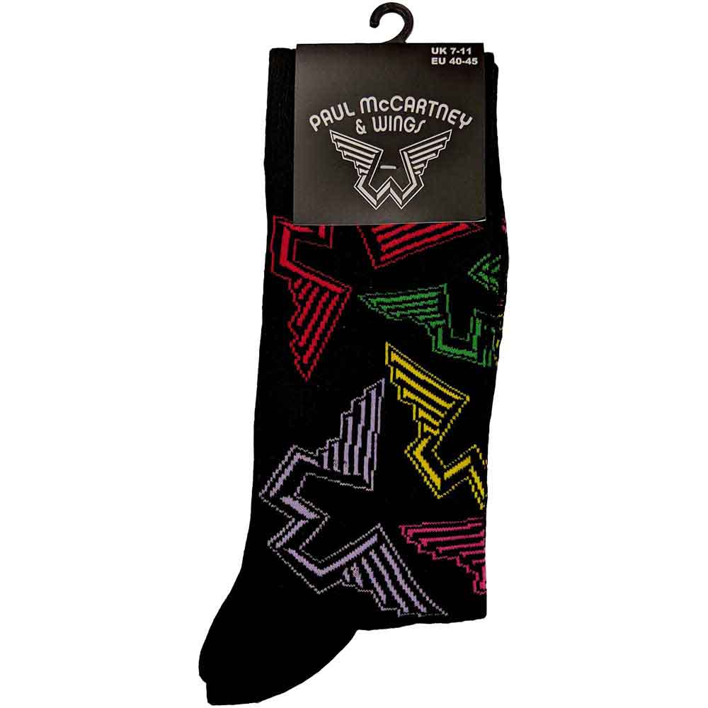 Image of Paul McCartney Unisex Ankle Socks: Wings Logos Rock Off