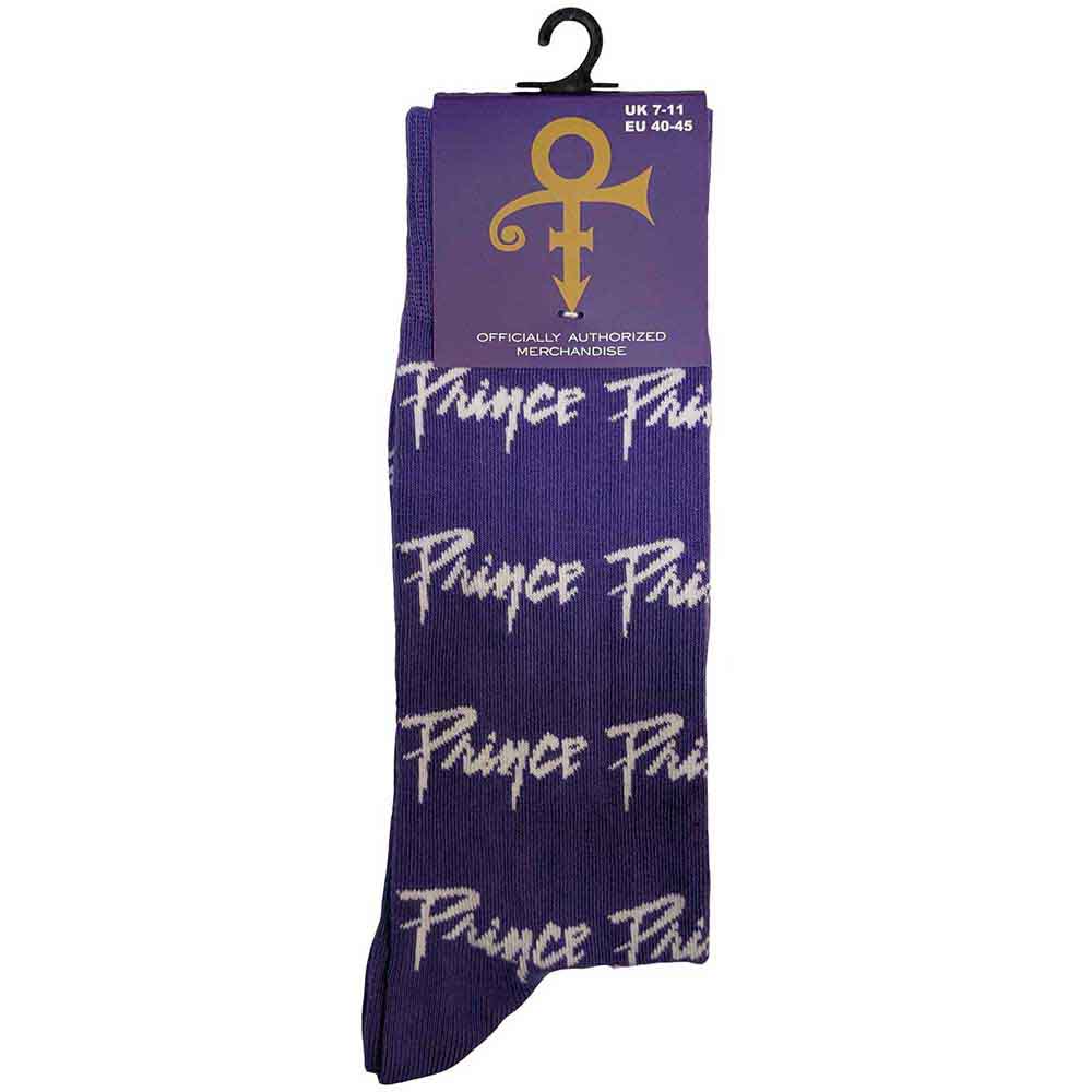 Image of Prince Unisex Ankle Socks: Logo Repeat Rock Off