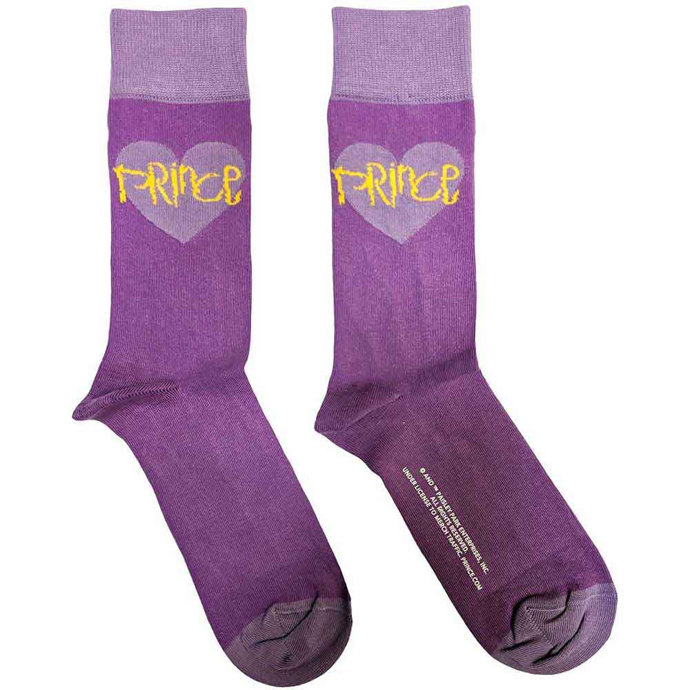 Image of Prince Unisex Ankle Socks: Purple Heart Rock Off