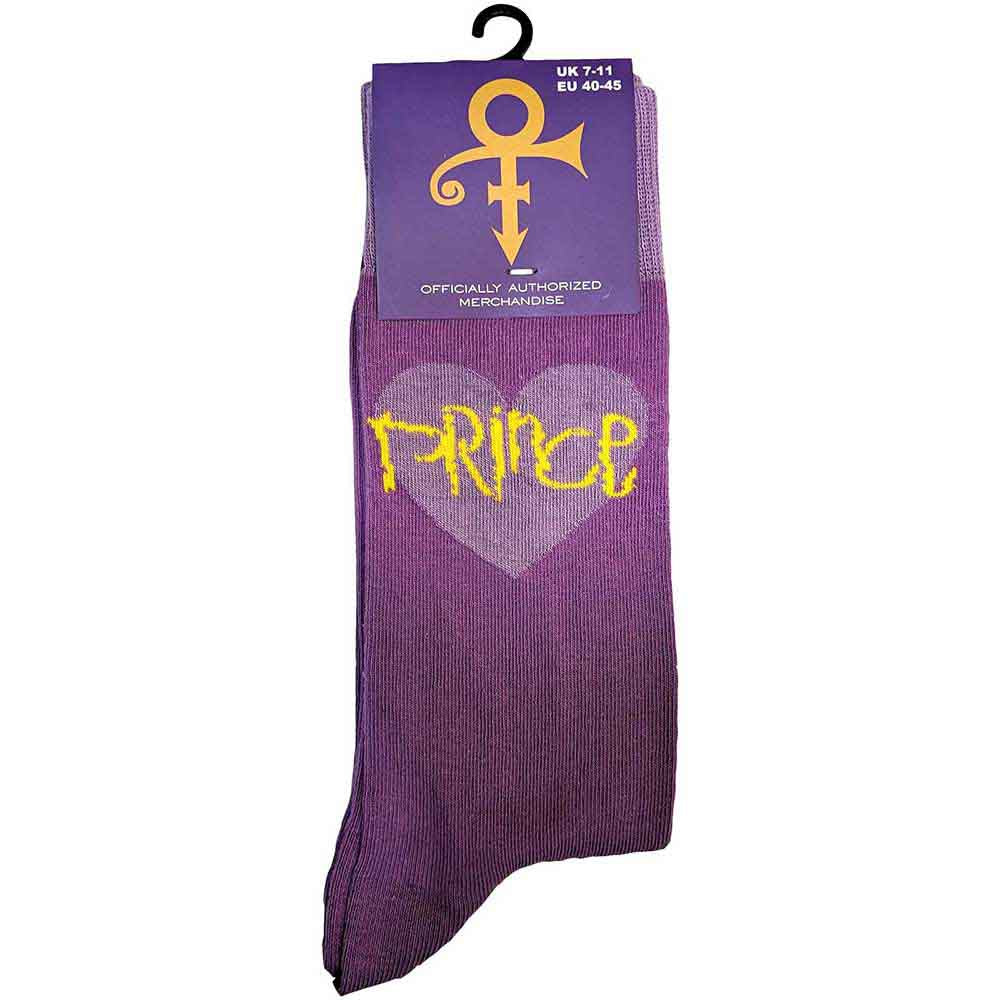 Image of Prince Unisex Ankle Socks: Purple Heart Rock Off