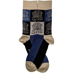 Image of Queen Unisex Ankle Socks: Crest Blocks