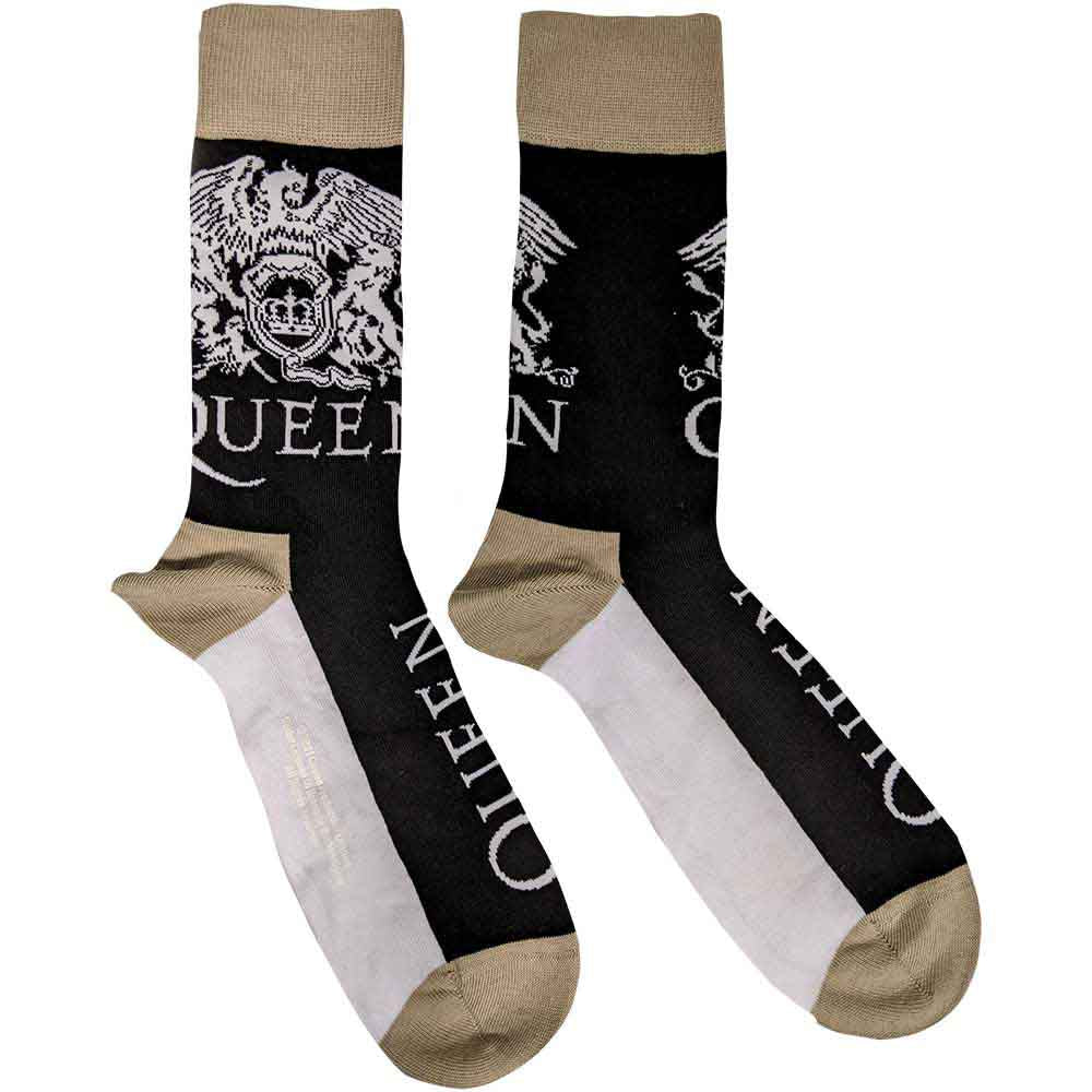 Queen Unisex Ankle Socks: Crest & Logo
