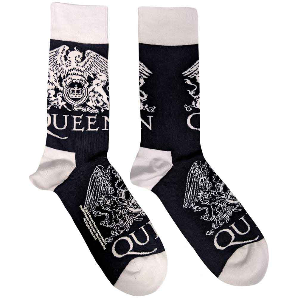 Queen Unisex Ankle Socks: White Crests