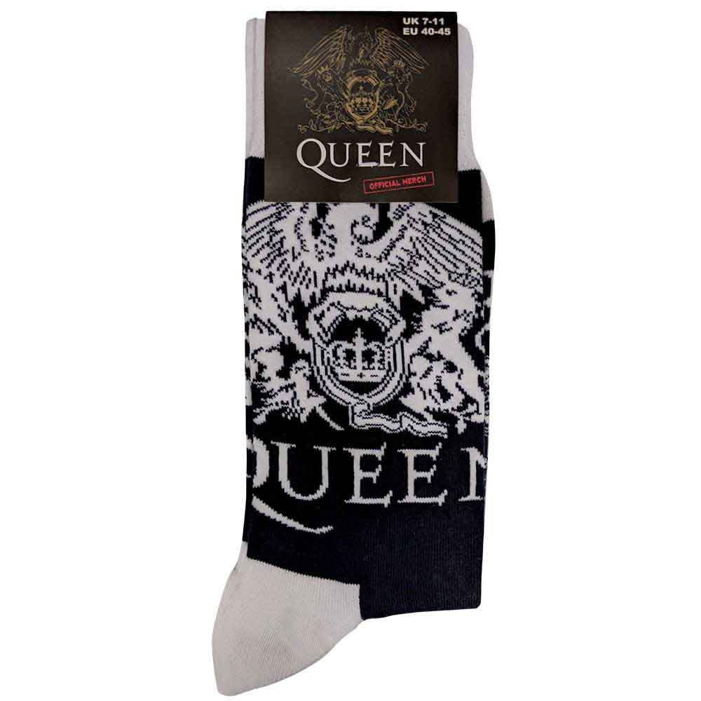 Queen Unisex Ankle Socks: White Crests