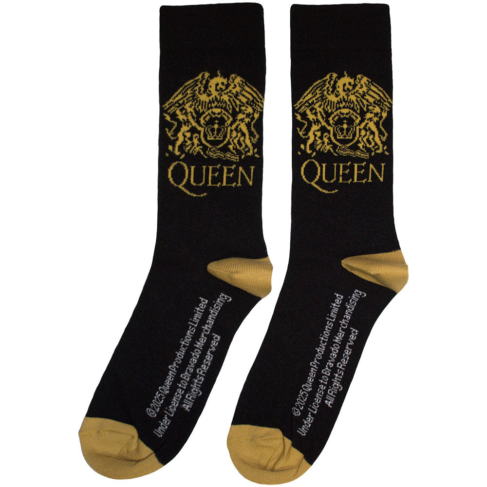 Queen Unisex Ankle Socks: Gold Crest