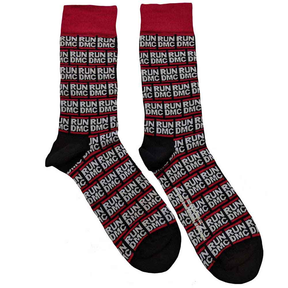 Image of Run DMC Unisex Ankle Socks: All Over Logo Rock Off
