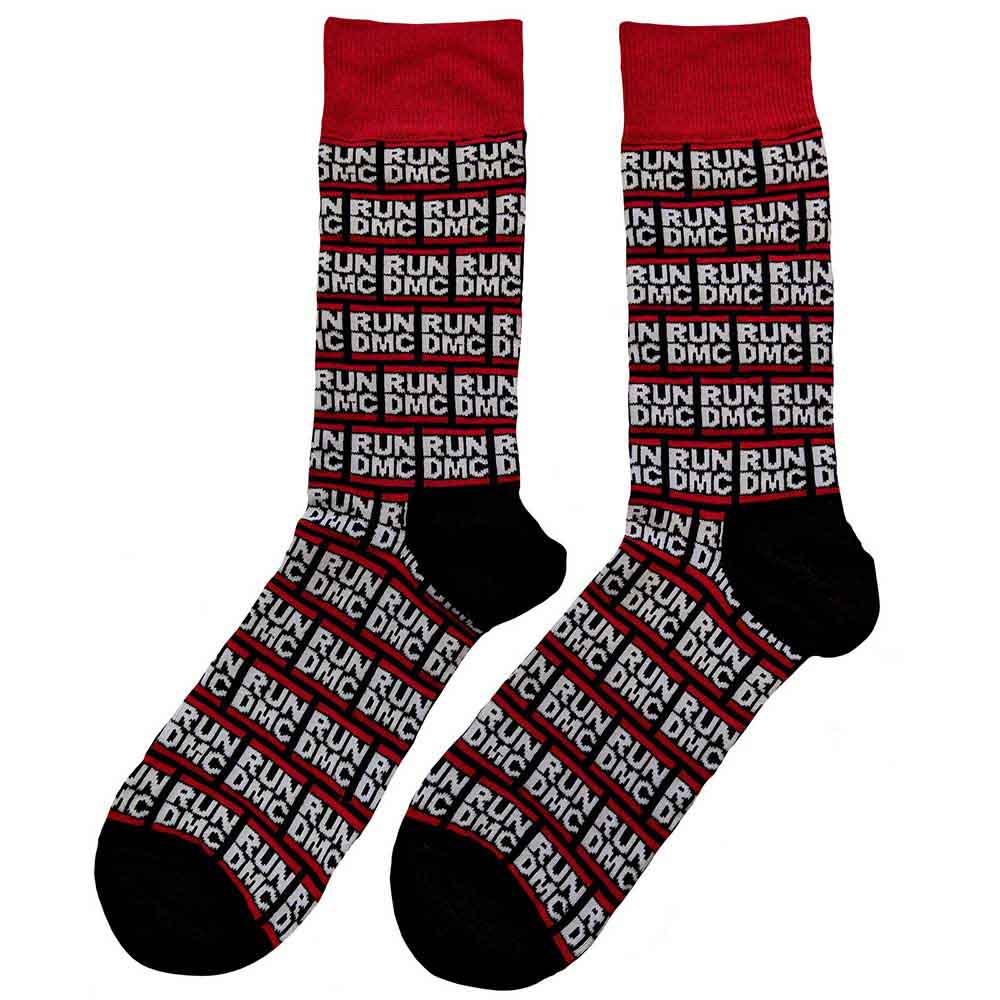 Image of Run DMC Unisex Ankle Socks: All Over Logo Rock Off
