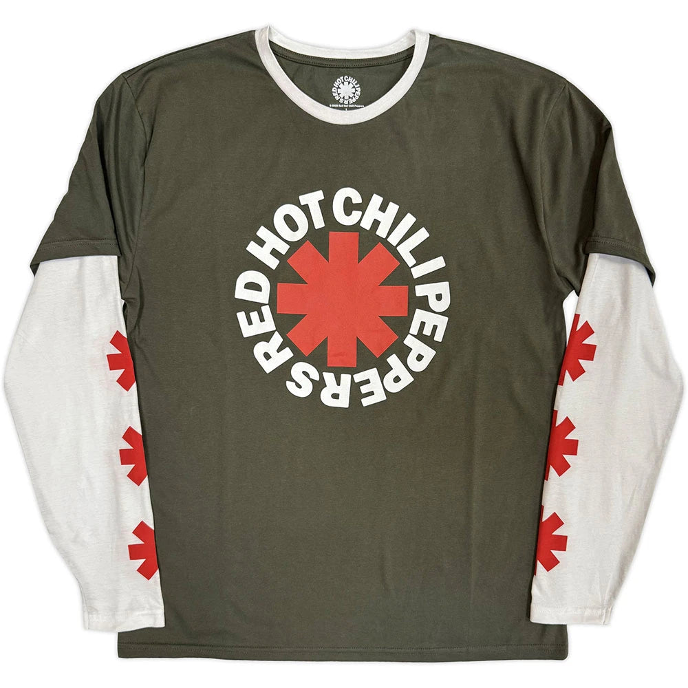 Image of Red Hot Chili Peppers Unisex Layered Long Sleeve T-Shirt: Classic Asterisk
