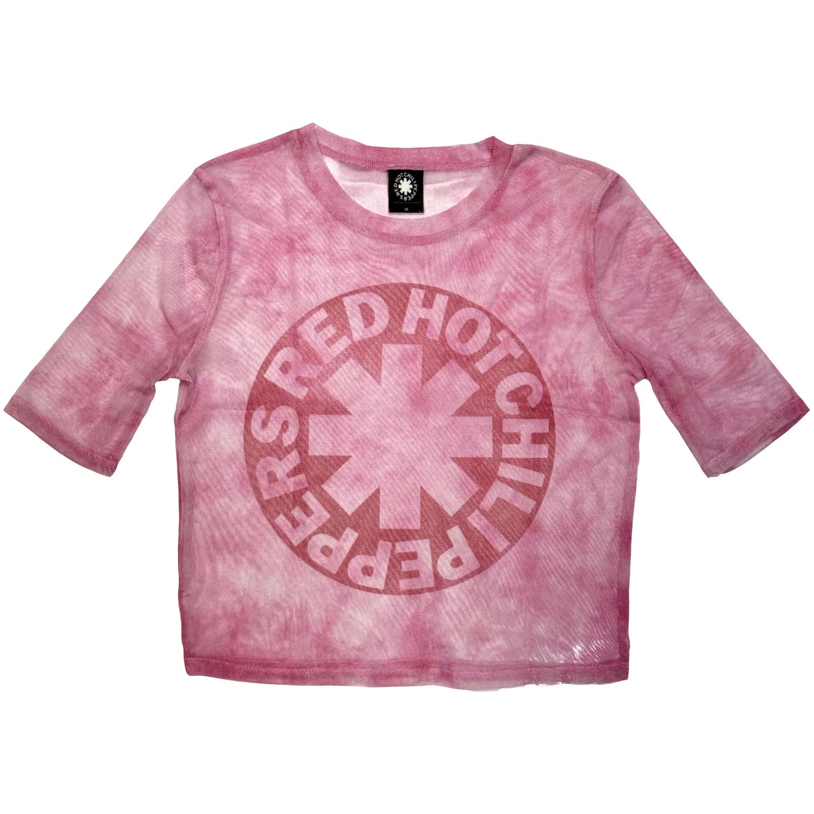 Image of Red Hot Chili Peppers Ladies Mesh Crop Top: Asterisk Circle