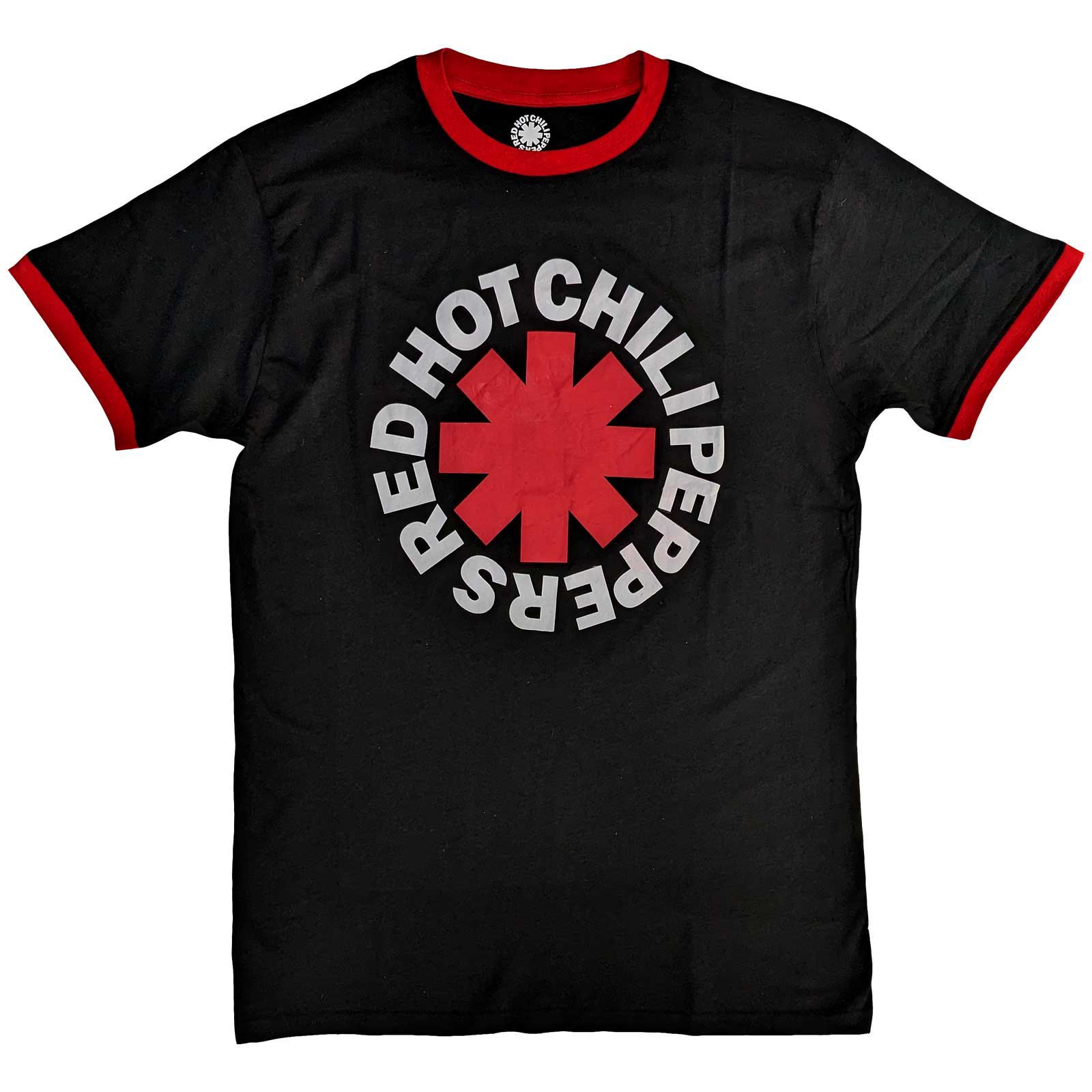 Image of Red Hot Chili Peppers Ringer T-shirt -  Classic Asterisk Rock Off