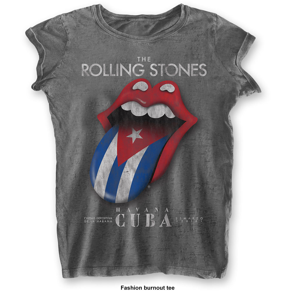 Image of Women's Rolling Stones T-shirt - Havana Cuba Rock Off