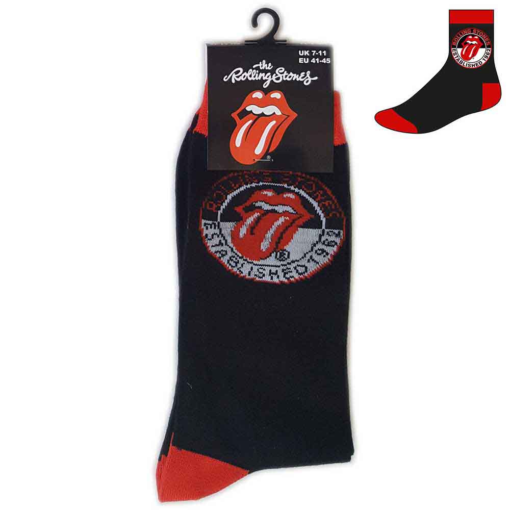Image of The Rolling Stones Unisex Ankle Socks: Established Rock Off