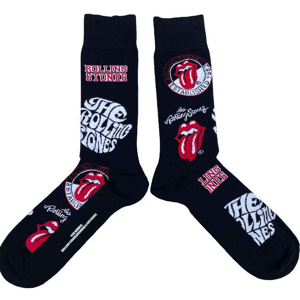 Image of The Rolling Stones Unisex Ankle Socks: Logos Rock Off