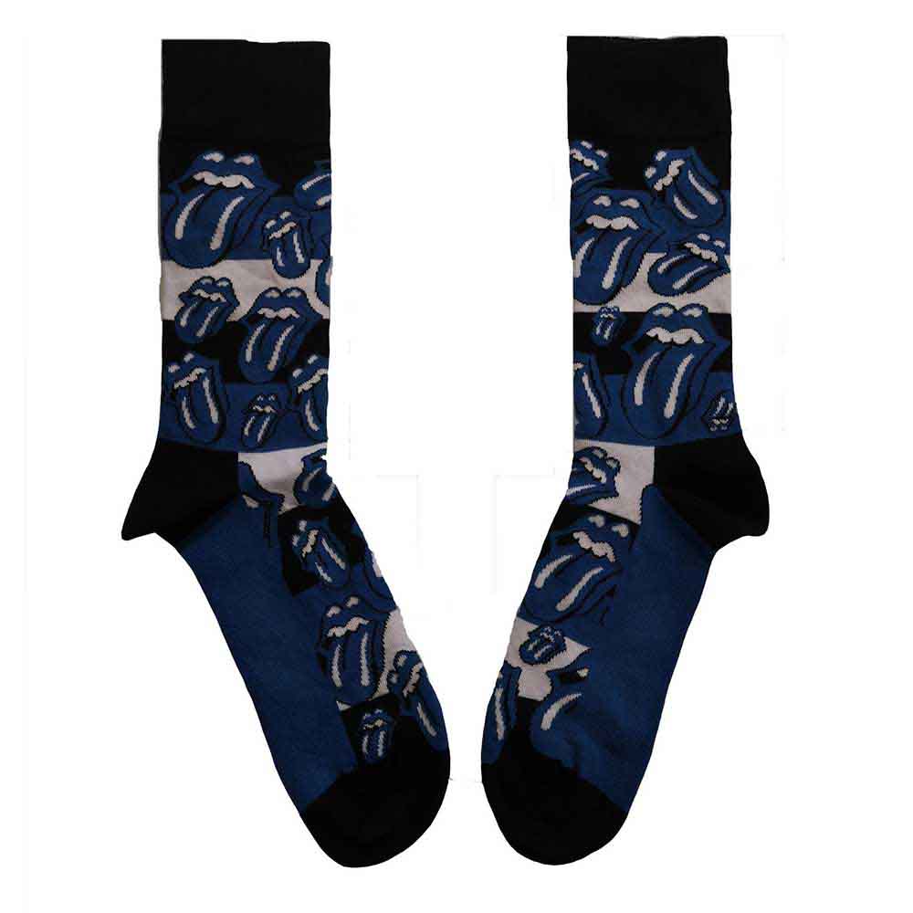 Image of The Rolling Stones Unisex Ankle Socks: Blue Tongues Rock Off