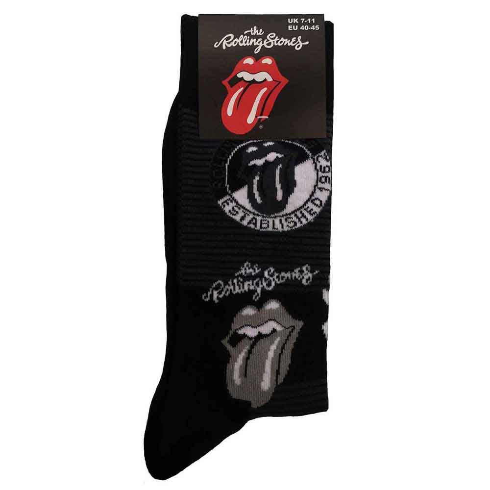 Image of The Rolling Stones Unisex Ankle Socks: Mono Logos Rock Off