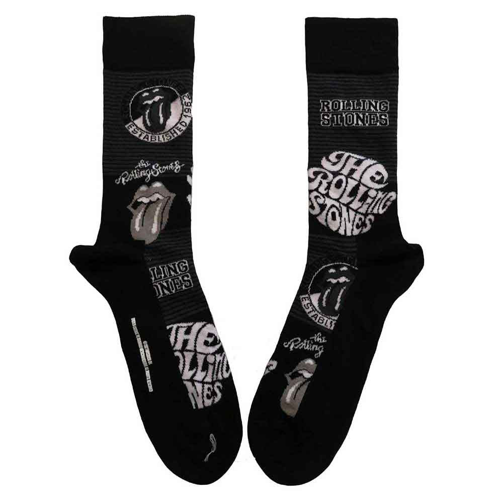 Image of The Rolling Stones Unisex Ankle Socks: Mono Logos Rock Off