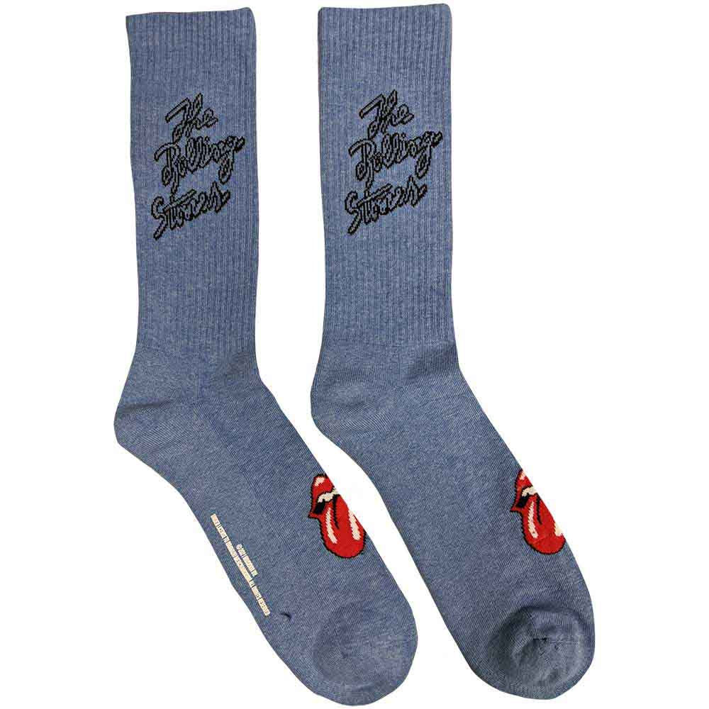 Image of The Rolling Stones Unisex Ankle Socks: Script Logo Rock Off