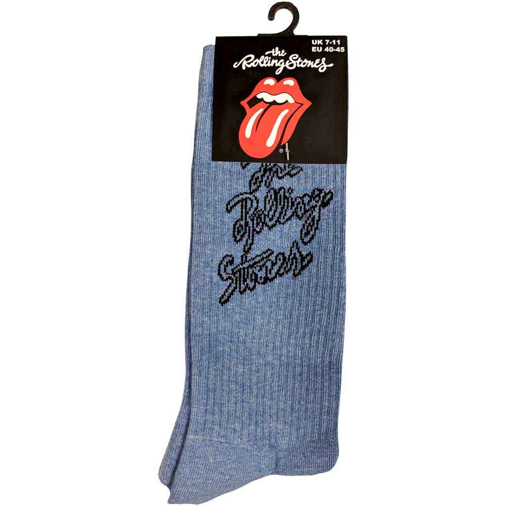 Image of The Rolling Stones Unisex Ankle Socks: Script Logo Rock Off