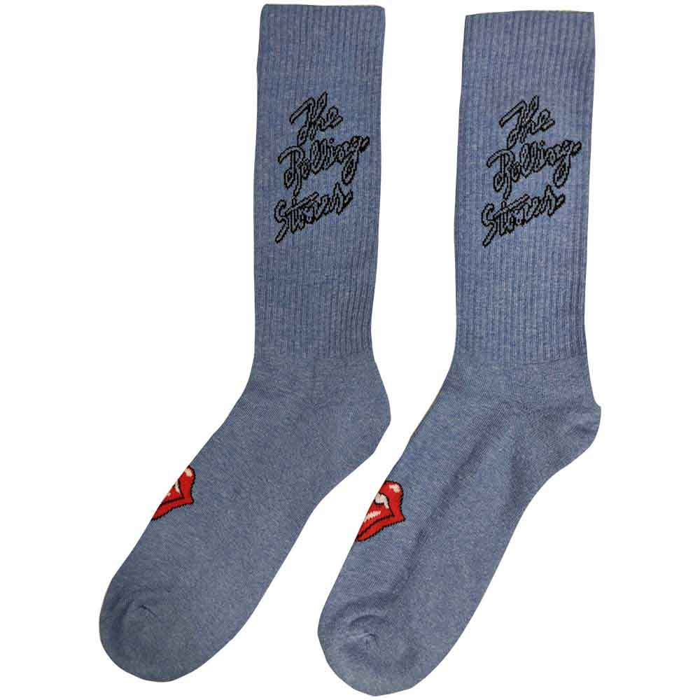 The Rolling Stones Unisex Ankle Socks: Script Logo