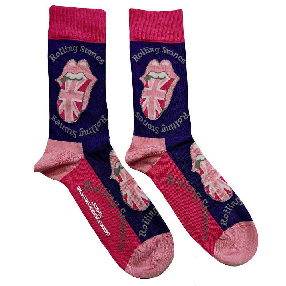Image of The Rolling Stones Unisex Ankle Socks: UK Tongue Rock Off