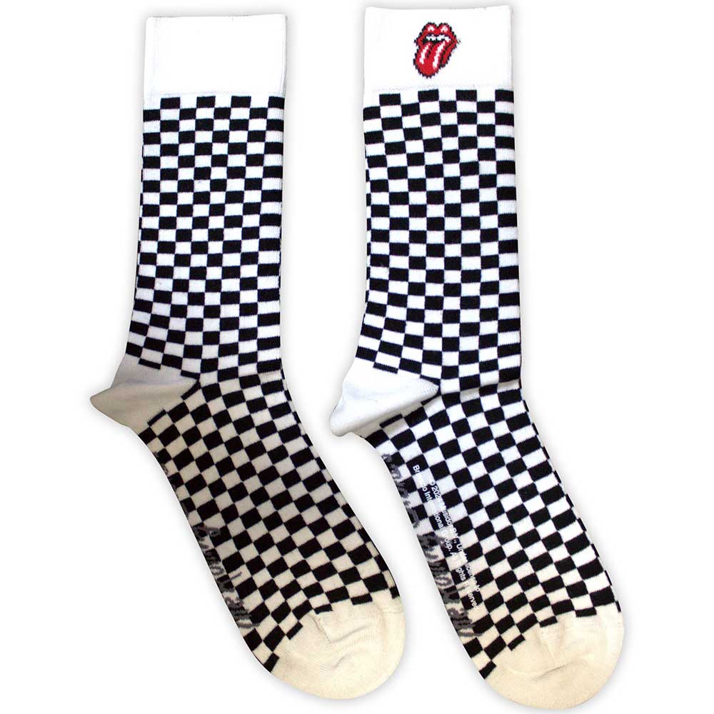 Image of The Rolling Stones Unisex Ankle Socks: Check Rock Off