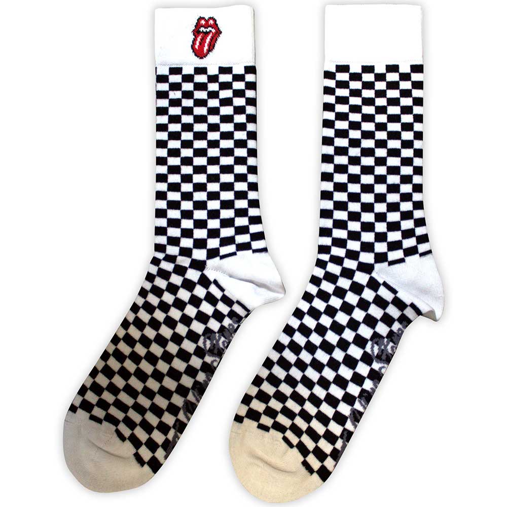 Image of The Rolling Stones Unisex Ankle Socks: Check Rock Off