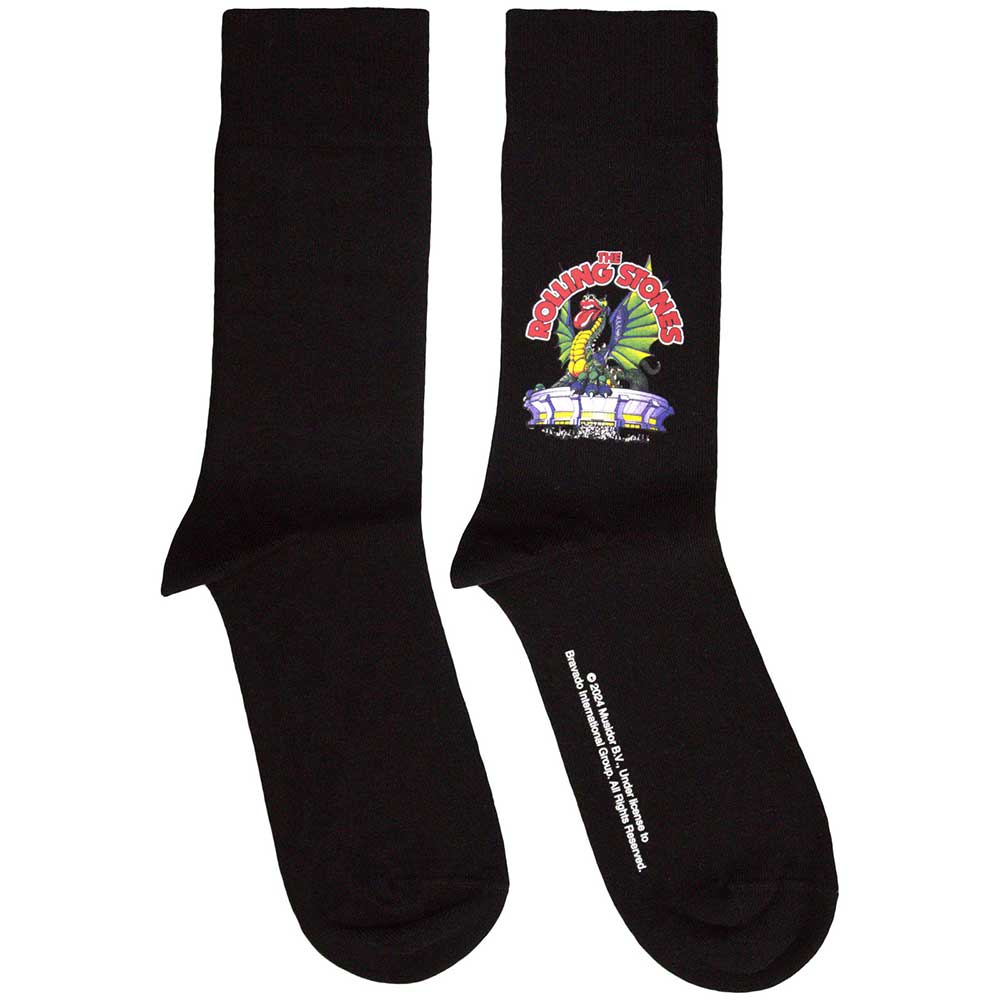 Image of The Rolling Stones Unisex Ankle Socks: Dragon Rock Off