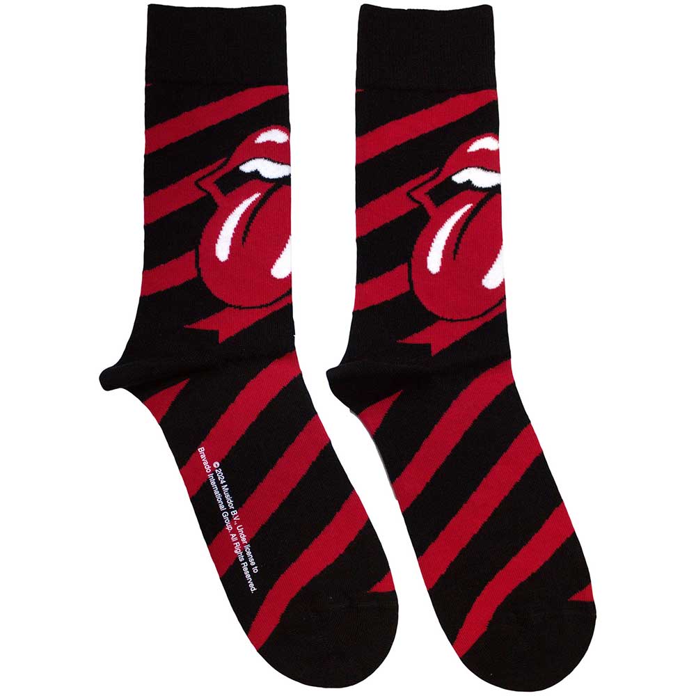 Image of The Rolling Stones Unisex Ankle Socks: Stripes Rock Off