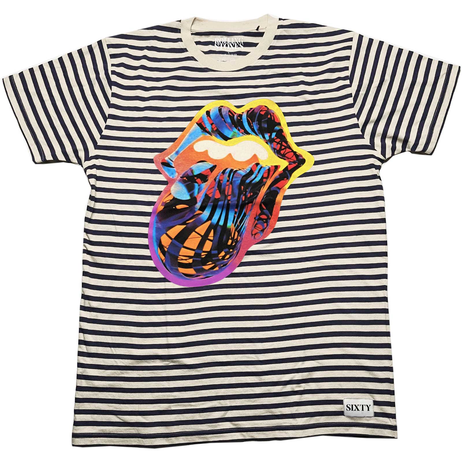 Image of The Rolling Stones T-shirt - Cyberdelic (Striped) Rock Off