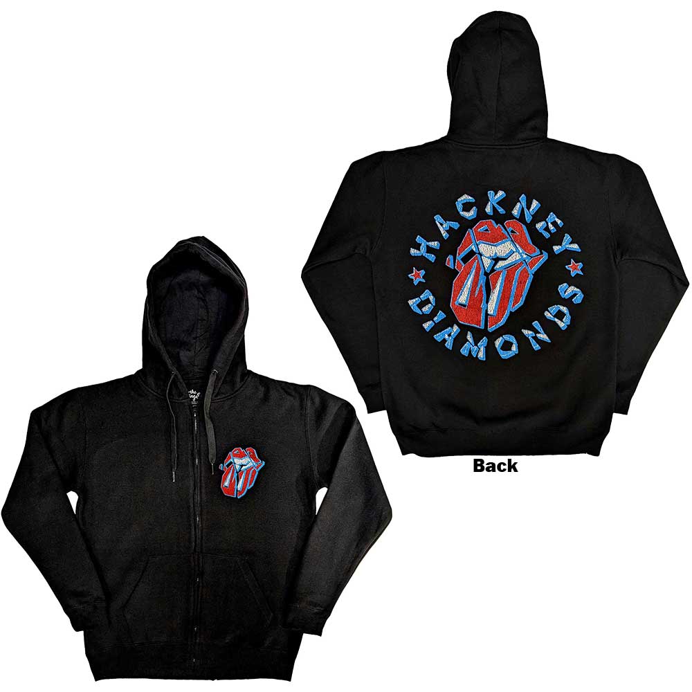 Image of The Rolling Stones Zipped Hoodie - Hackney Diamonds Stars Rock Off