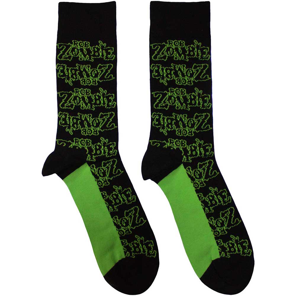 Image of Rob Zombie Unisex Ankle Socks: Logo Repeat Rock Off