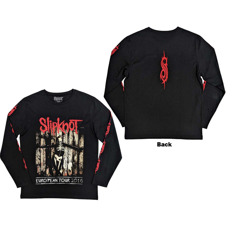 Slipknot Unisex Long Sleeve T-shirt - Skeleton Flag