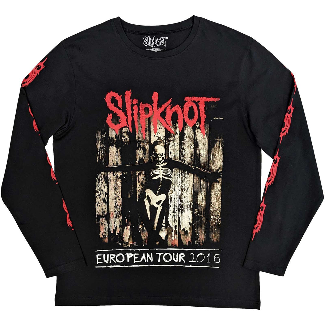 Slipknot Unisex Long Sleeve T-shirt - Skeleton Flag