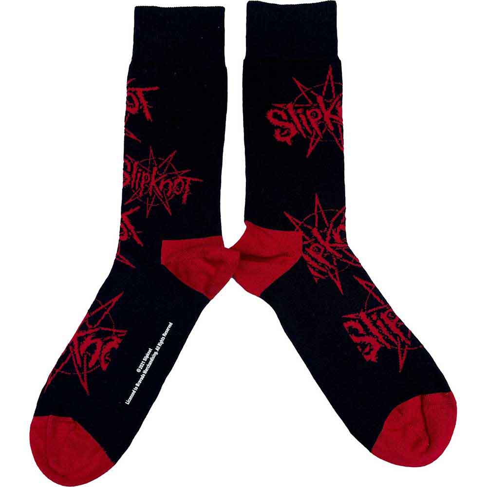 Image of Slipknot Unisex Ankle Socks: Logo & Nonagram Rock Off