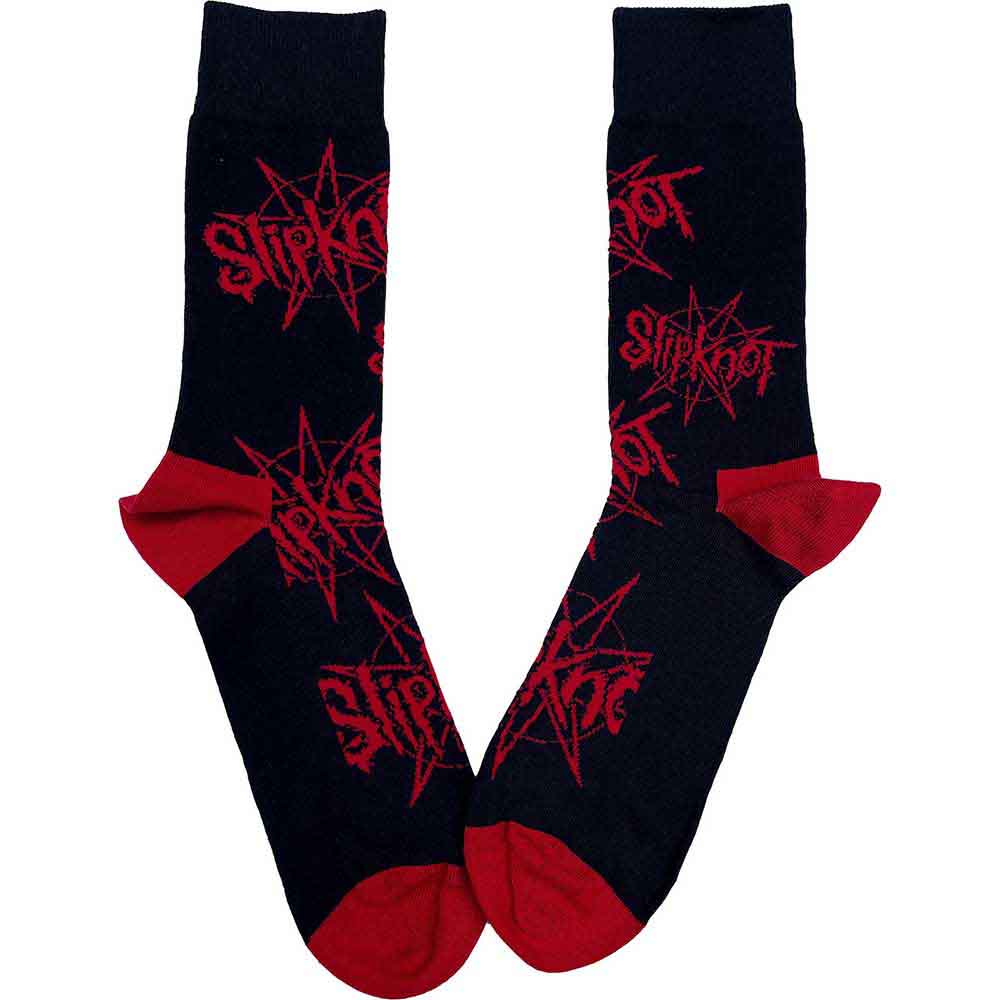 Image of Slipknot Unisex Ankle Socks: Logo & Nonagram Rock Off