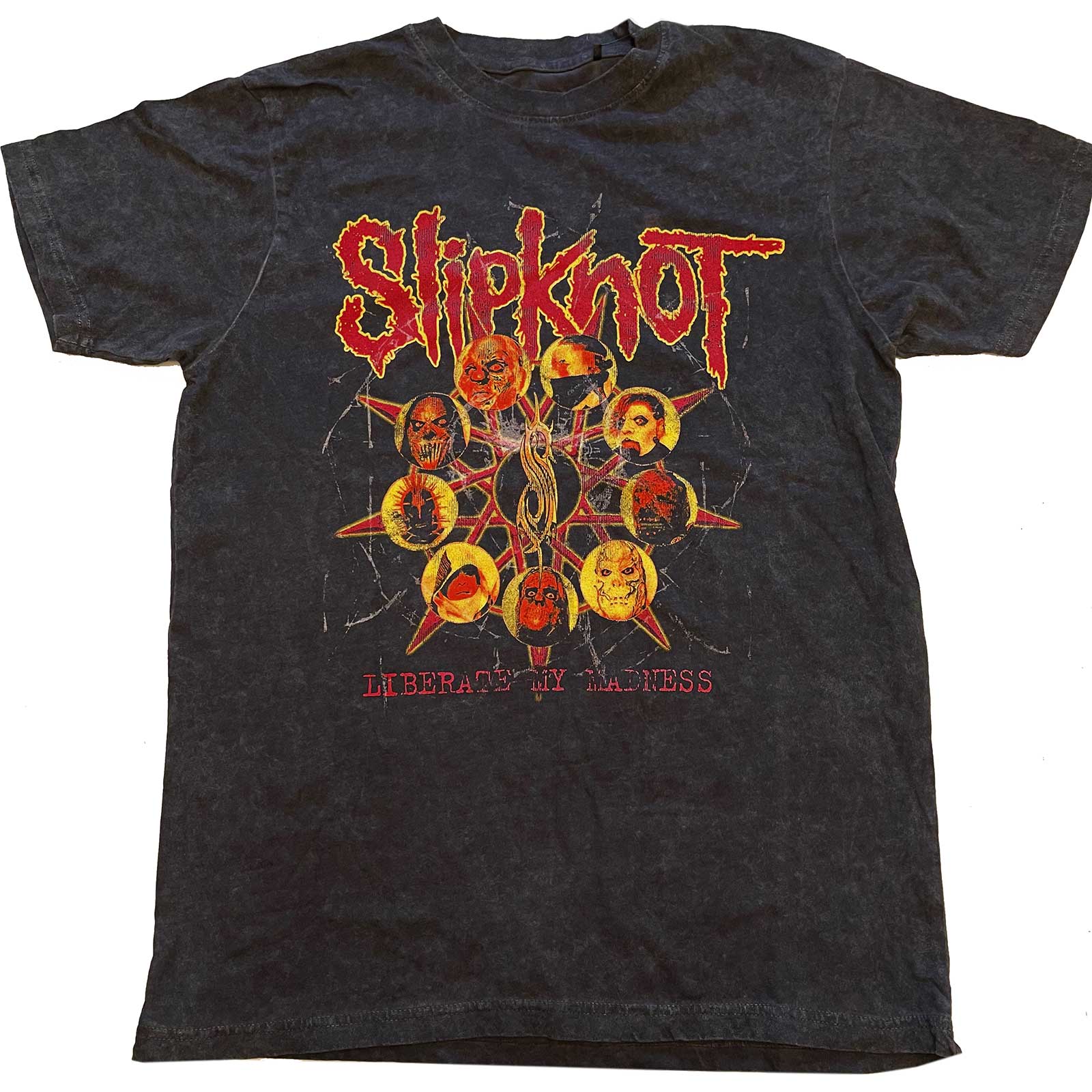 Image of Slipknot Burn Out Unisex T-shirt - Liberate ( Back Print - Dip Dye) Rock Off