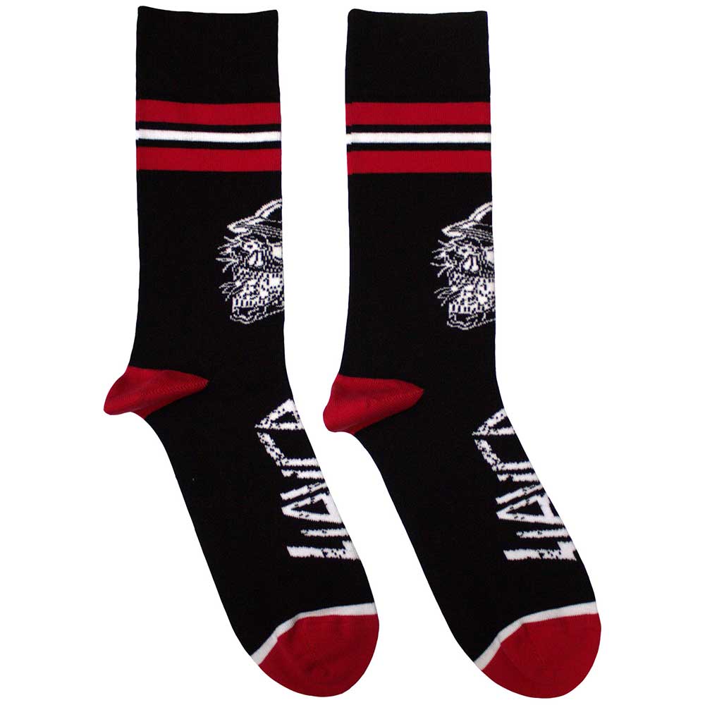 Image of Slayer Unisex Ankle Socks: Skull Helmet Rock Off