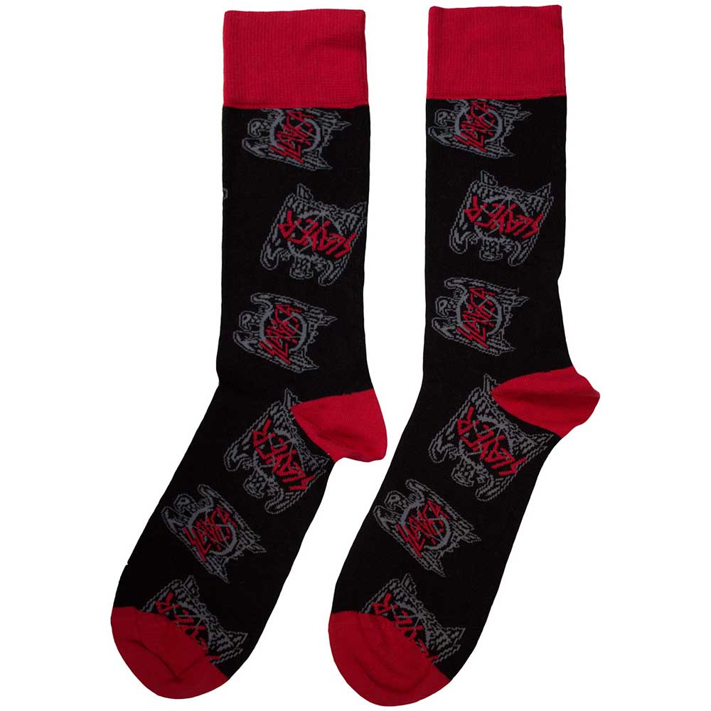 Image of Slayer Unisex Ankle Socks: Eagle Crest Pattern Rock Off
