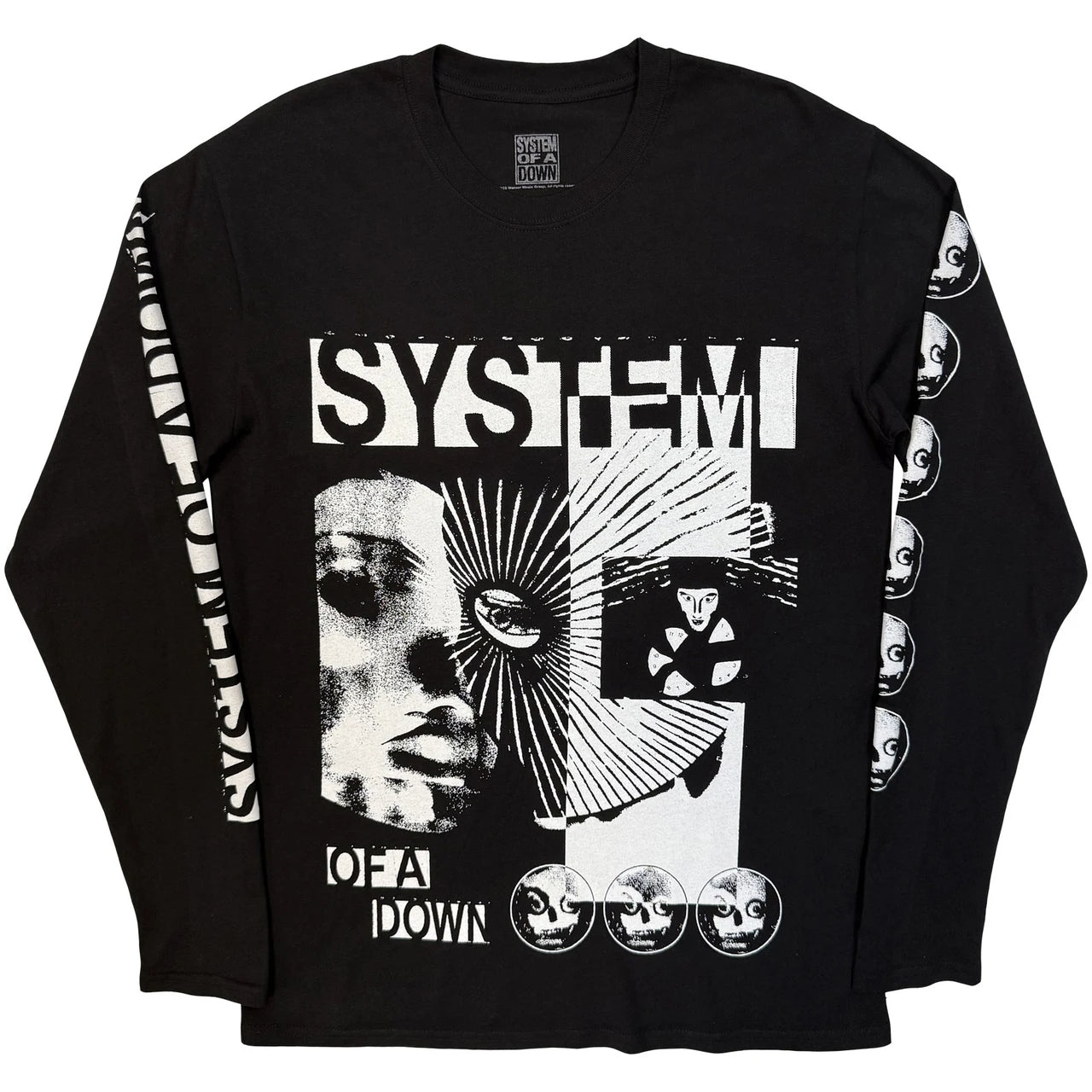 Image of System Of A Down Unisex Long Sleeve T-Shirt: Hypno Hi-Contrast