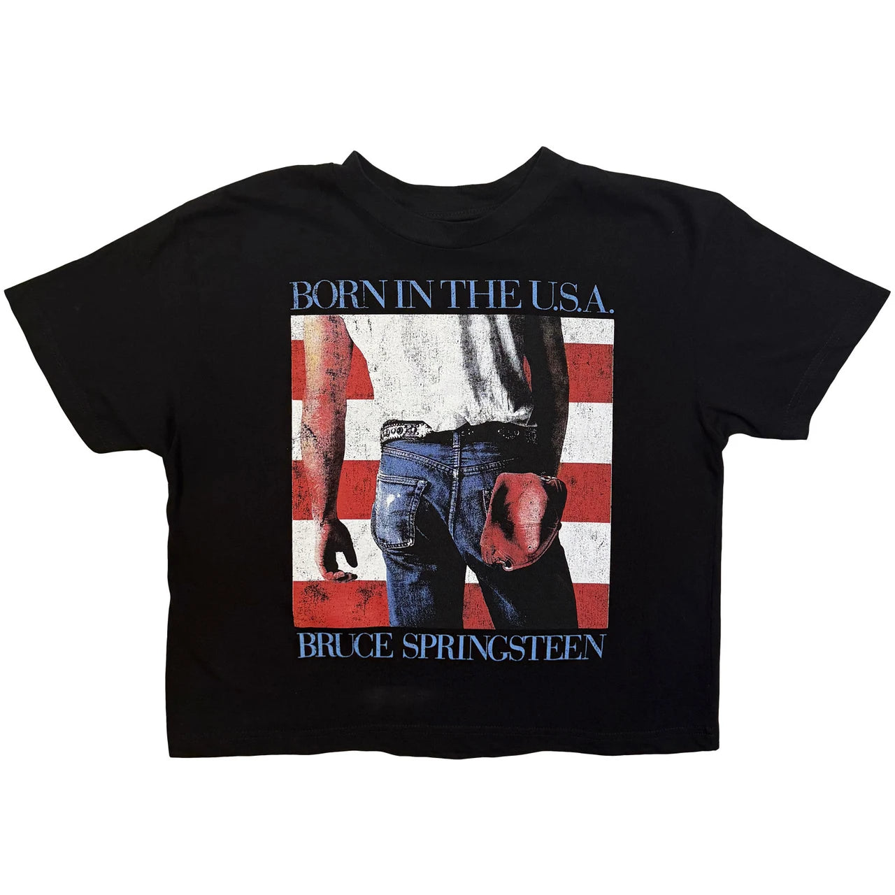 Image of Bruce Springsteen Ladies Crop Top: Born In The USA