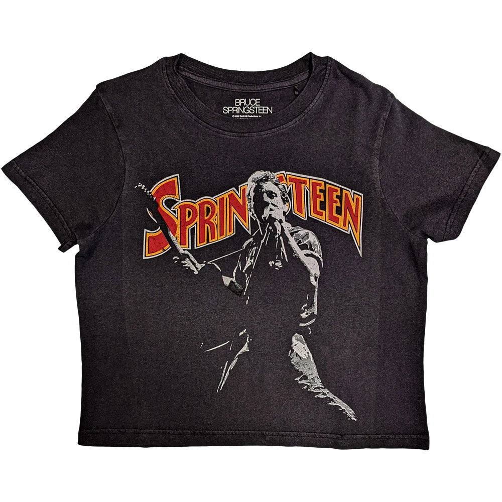 Image of Bruce Springsteen Ladies Crop Top: Stage Pose