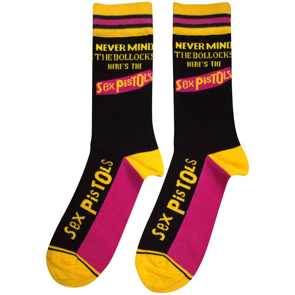 Image of The Sex Pistols Unisex Ankle Socks:  Never Mind The Bollocks Stripes Rock Off