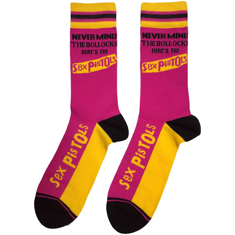 Image of The Sex Pistols Unisex Ankle Socks:  Never Mind The Bollocks Stripes Rock Off