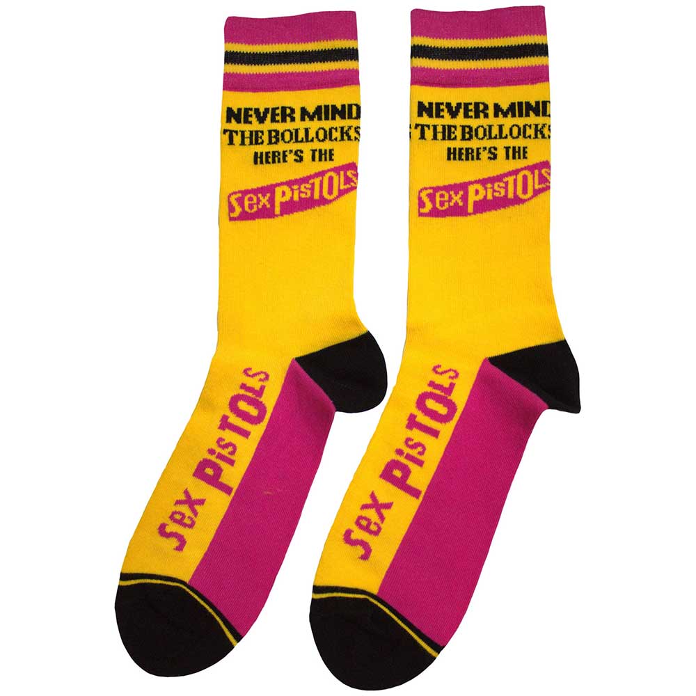 Image of The Sex Pistols Unisex Ankle Socks:  Never Mind The Bollocks Stripes Rock Off