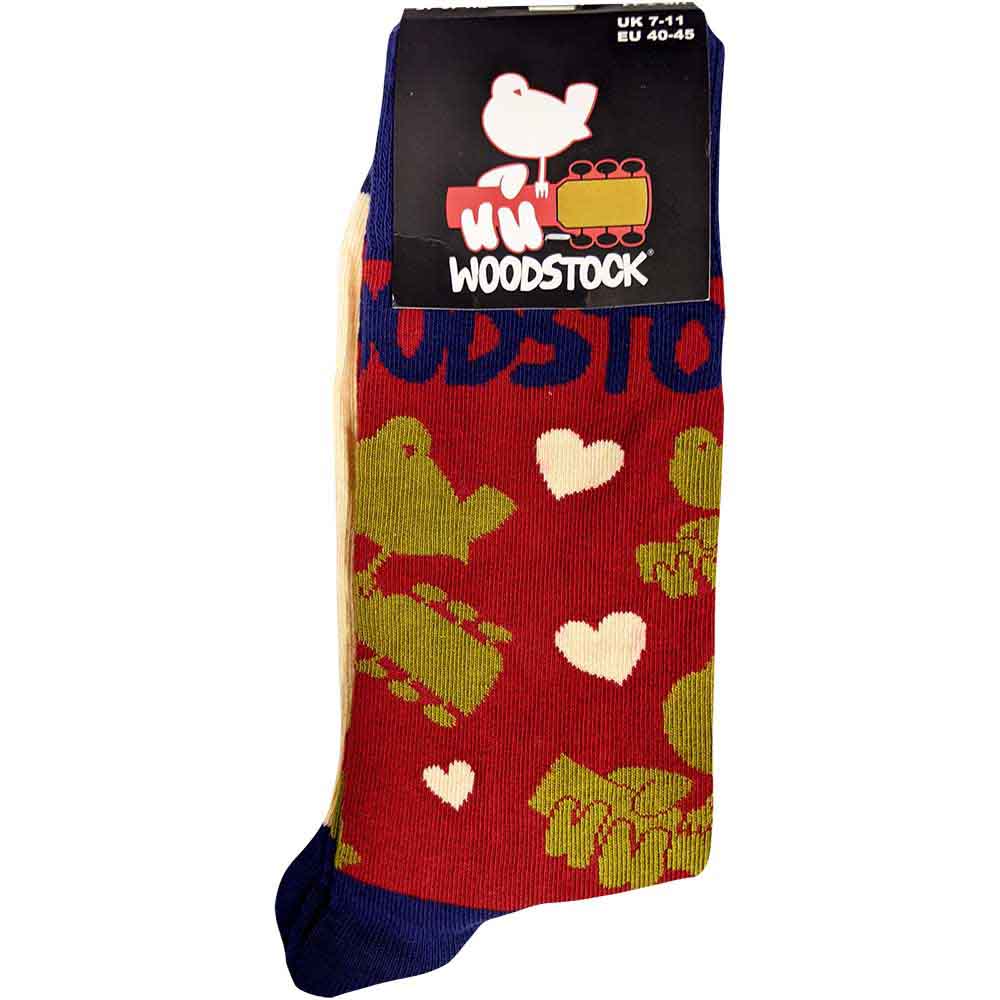 Woodstock Unisex Ankle Socks :Birds & Hearts