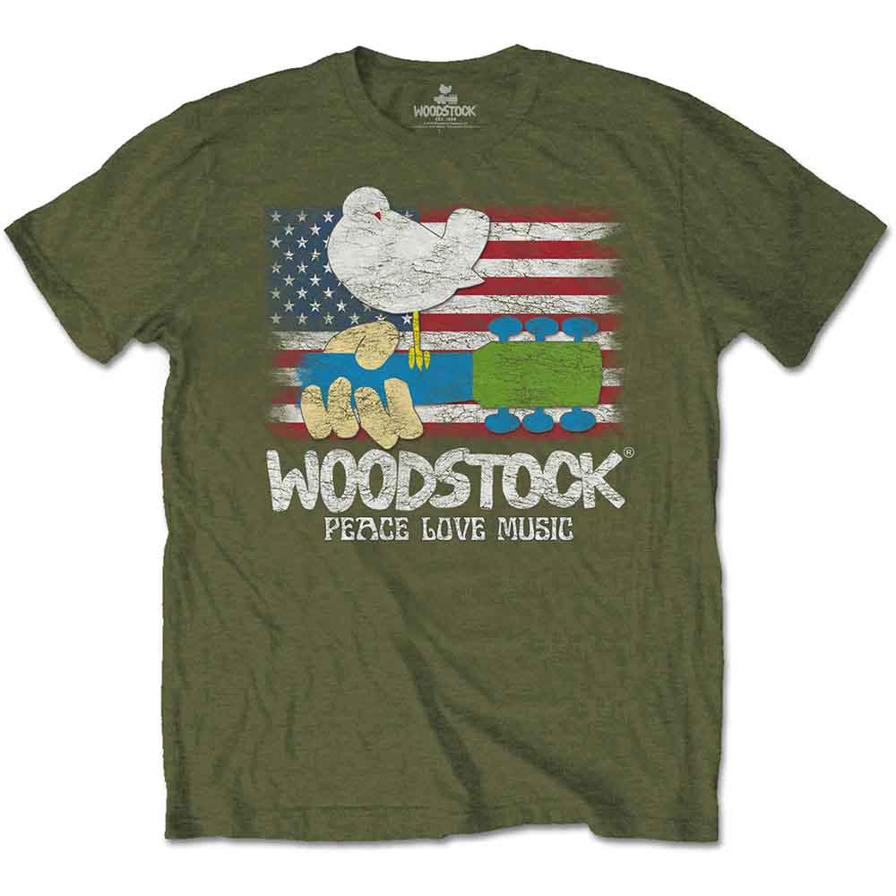 Image of Woodstock Unisex T-shirt , Flag Rock Off